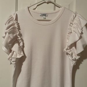 Express ruffle sleeve top